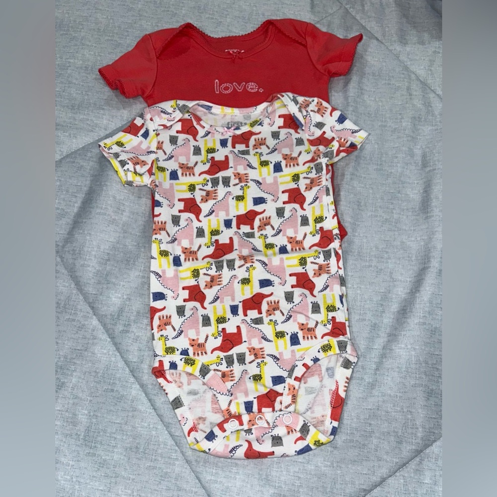 Carter's Precious Firsts Baby Girls Short-Sleeve Bodysuits 2-Pack